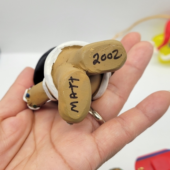 Set of 3 Christmas Gingerm Mouse on Locomotive Teddy Bear Sleeping on Santa Star - Picture 3 of 10